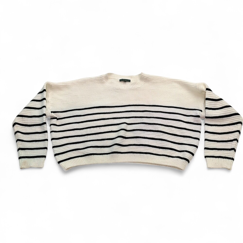 Miroh Striped Cropped Crewneck Sweater - Women's L